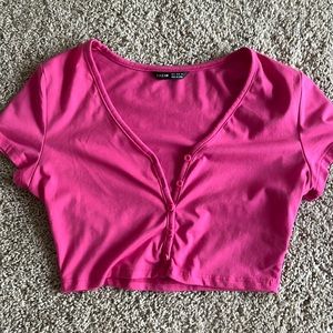 Cropped pink top